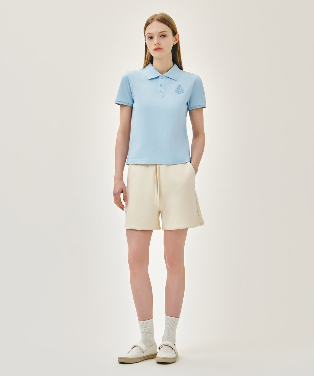 Marithe & Francois Girbaud - Emblem Pk Collar Tee (Sky Blue) product image 5 | TRAB K-Fashion Australia
