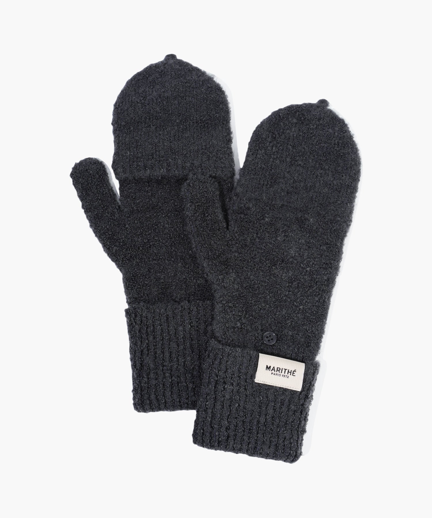 Marithe & Francois Girbaud - Regular Logo Mittens (Charcoal) product image 4 | TRAB K-Fashion Australia
