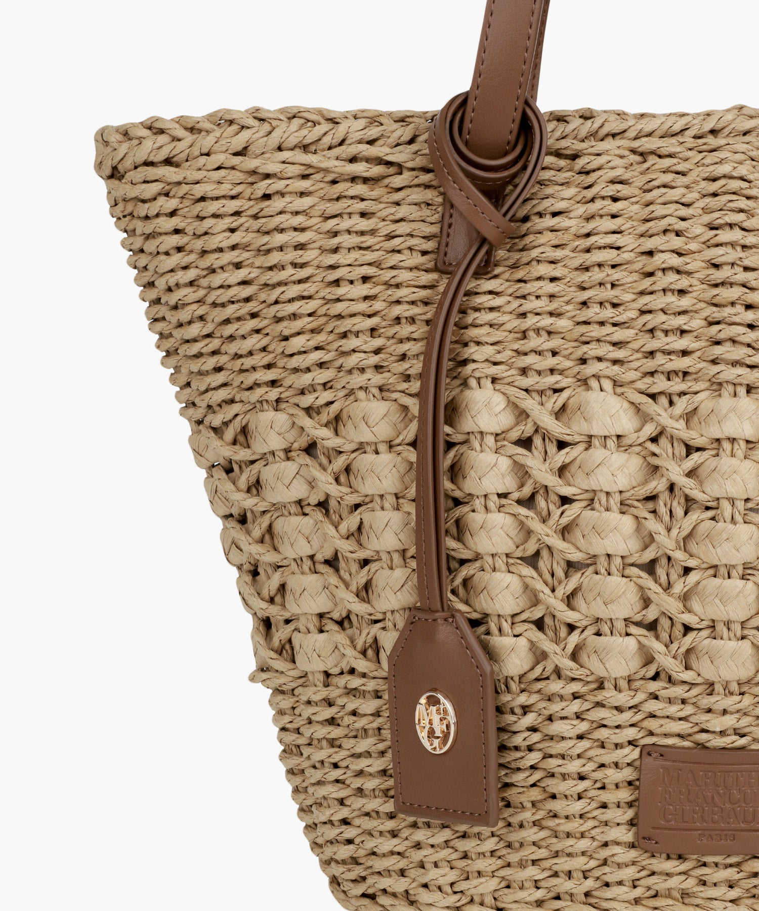 Marithe & Francois Girbaud - Classic Logo Basket Shoulder Bag (Beige) product image 7 | TRAB K-Fashion Australia