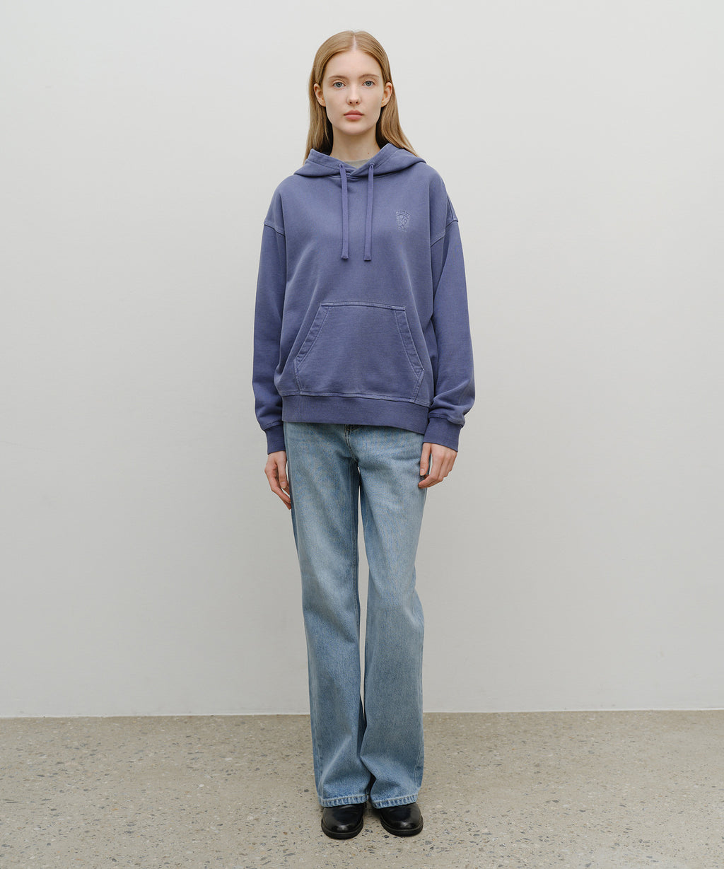 Marithe & Francois Girbaud - Crest Logo Garment Dyed Oversized Hoodie (Navy) product image 5 | TRAB K-Fashion Australia