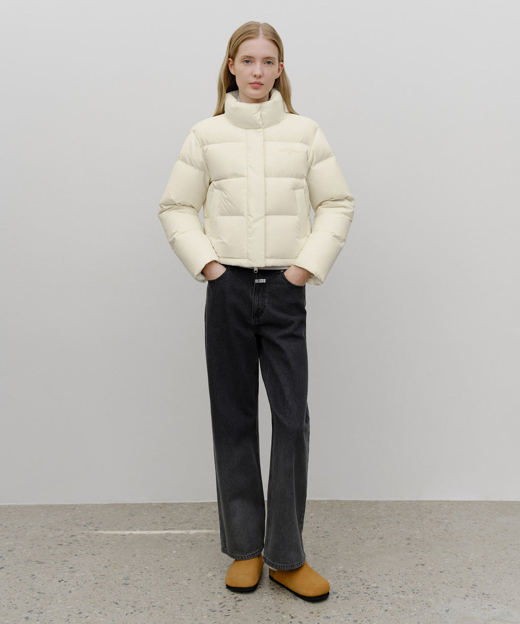 Marithe & Francois Girbaud - Basic Crop Down Jacket (Ivory) product image 5 | TRAB K-Fashion Australia