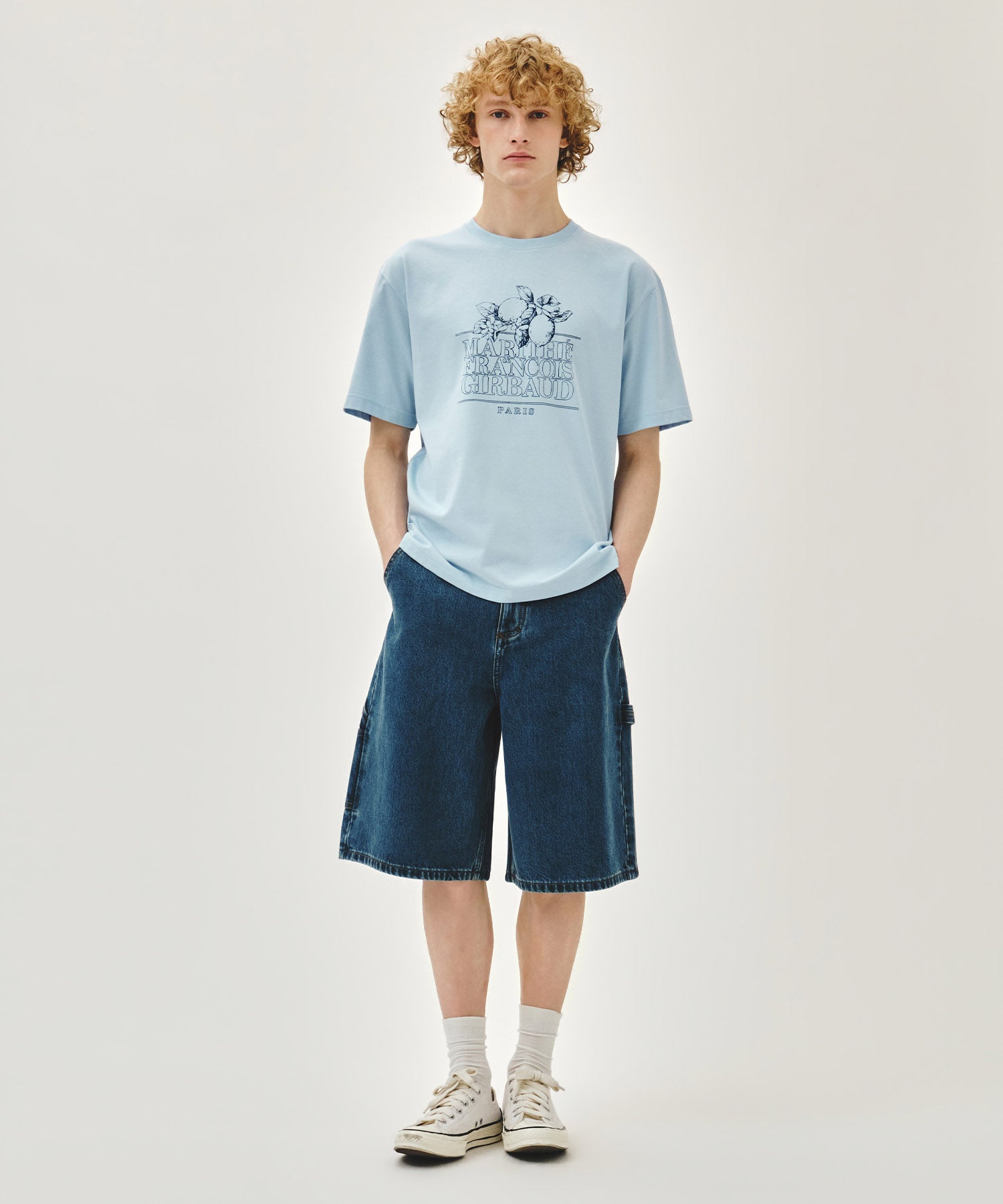 Marithe & Francois Girbaud - Aerocool Lemon Classic Logo Tee (Ice Blue) product image 5 | TRAB K-Fashion Australia