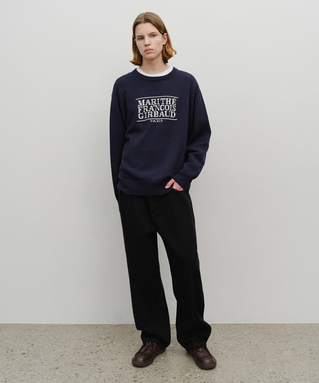Marithe & Francois Girbaud - Classic Logo Knit Pullover (Navy) product image 5 | TRAB K-Fashion Australia