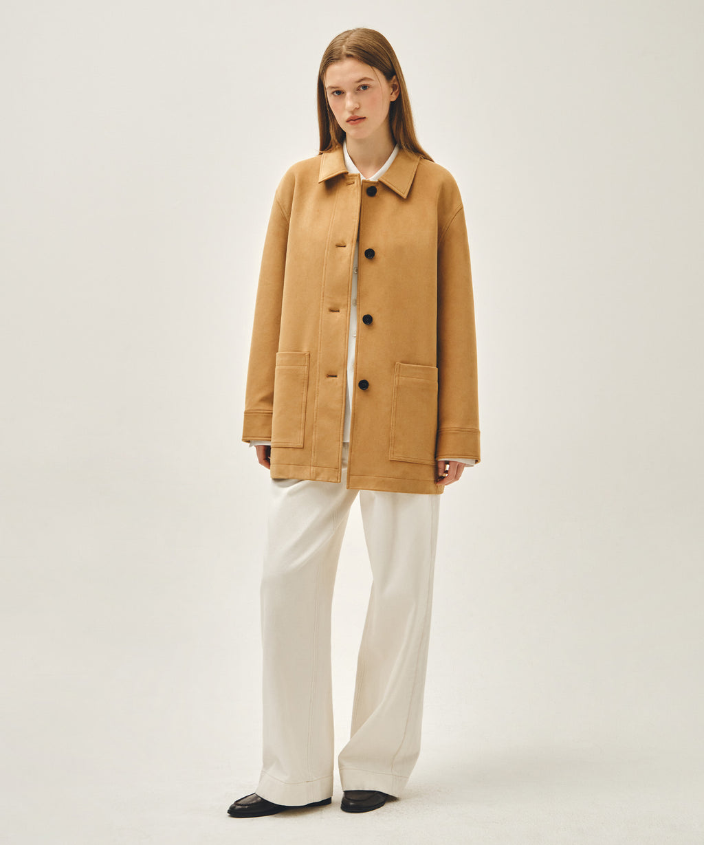 Marithe & Francois Girbaud - Faux Suede Collar Jacket (Camel) product image 5 | TRAB K-Fashion Australia