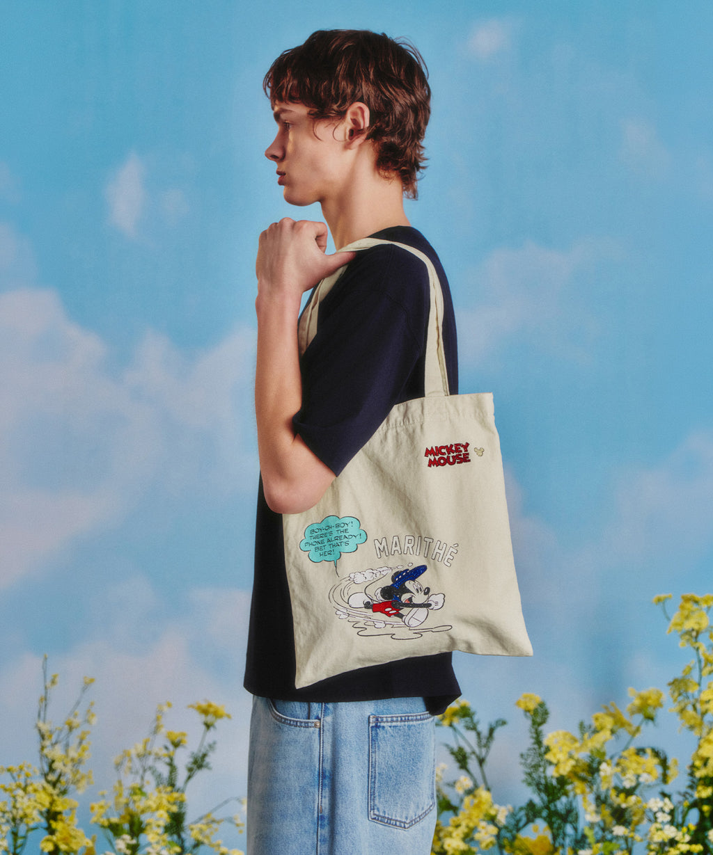 Marithe & Francois Girbaud - Mickey_comic Eco Bag (Ivory) product image 5 | TRAB K-Fashion Australia