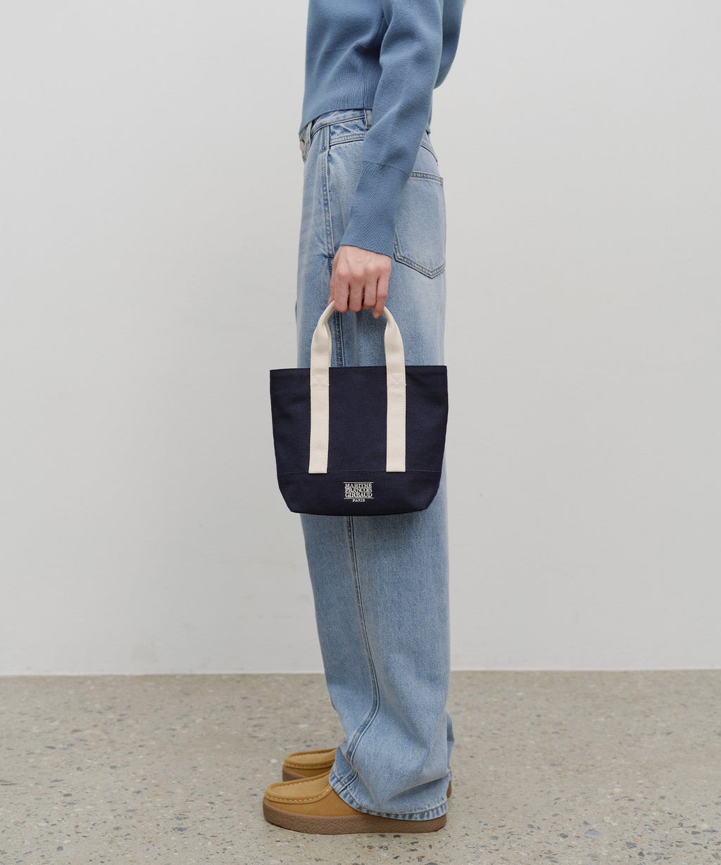 Marithe & Francois Girbaud - Classic Logo Canvas Tote Bag (Navy) product image 5 | TRAB K-Fashion Australia