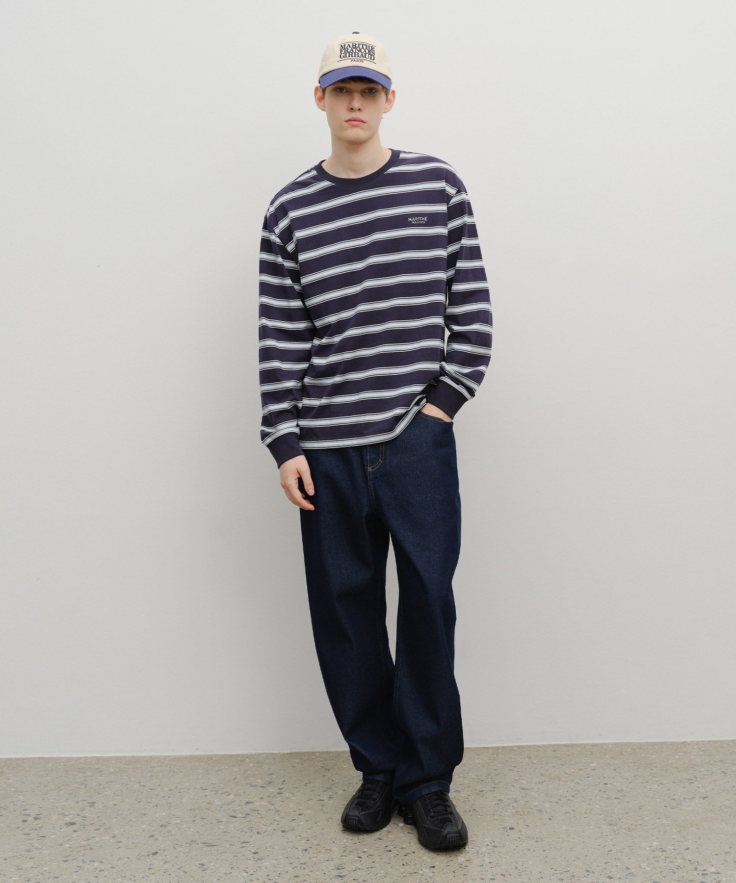 Marithe & Francois Girbaud - Multi Color Stripe Long Sleeve (Navy) product image 5 | TRAB K-Fashion Australia