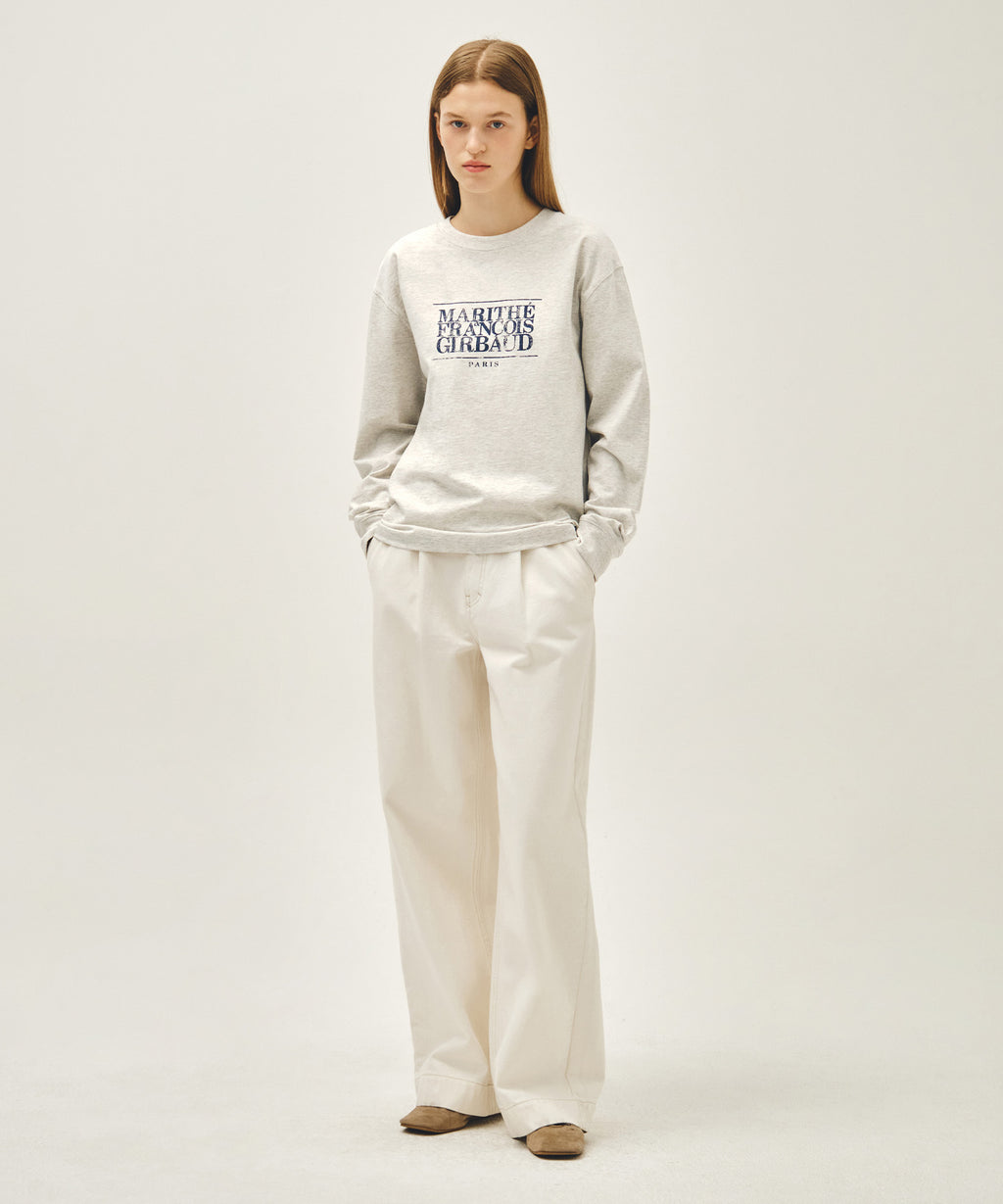 Marithe & Francois Girbaud - Crack Classic Logo Long Sleeve Tee (Oatmeal) product image 5 | TRAB K-Fashion Australia