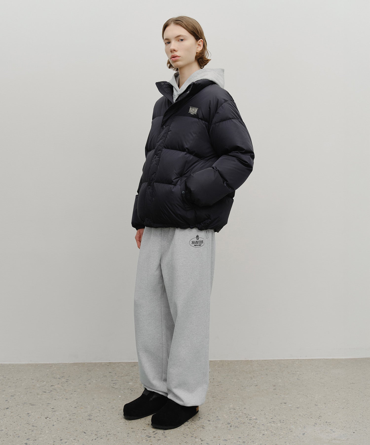 Marithe & Francois Girbaud - Classic Logo Down Jacket (Navy) product image 5 | TRAB K-Fashion Australia