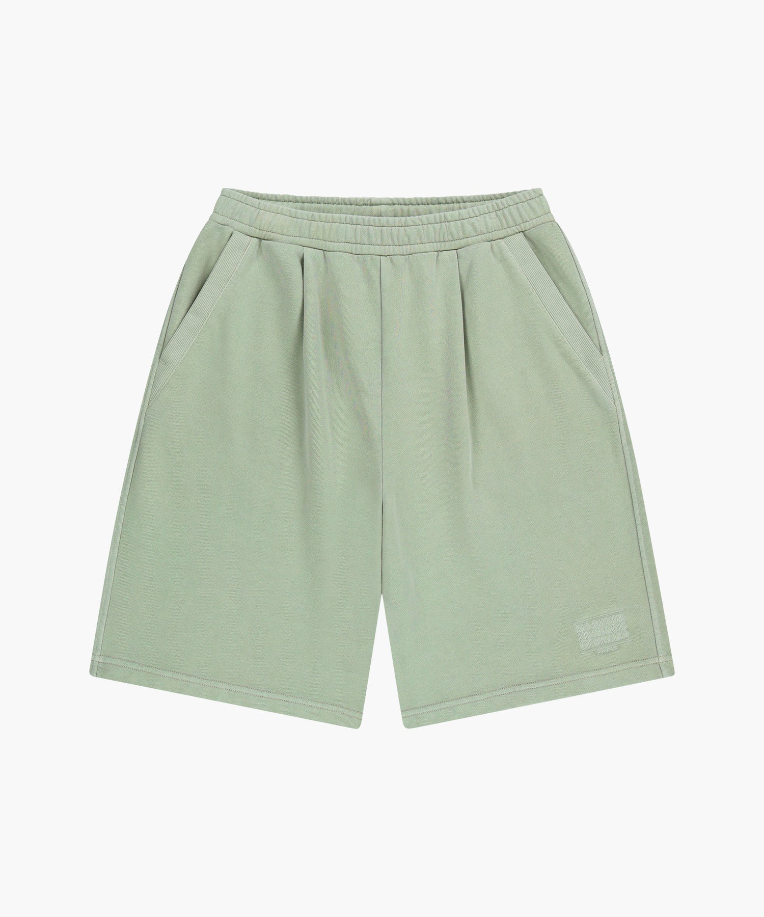 Marithe & Francois Girbaud - Outline Classic Logo Dyeing Bermuda Sweat Shorts (Mint) product image 5 | TRAB K-Fashion Australia