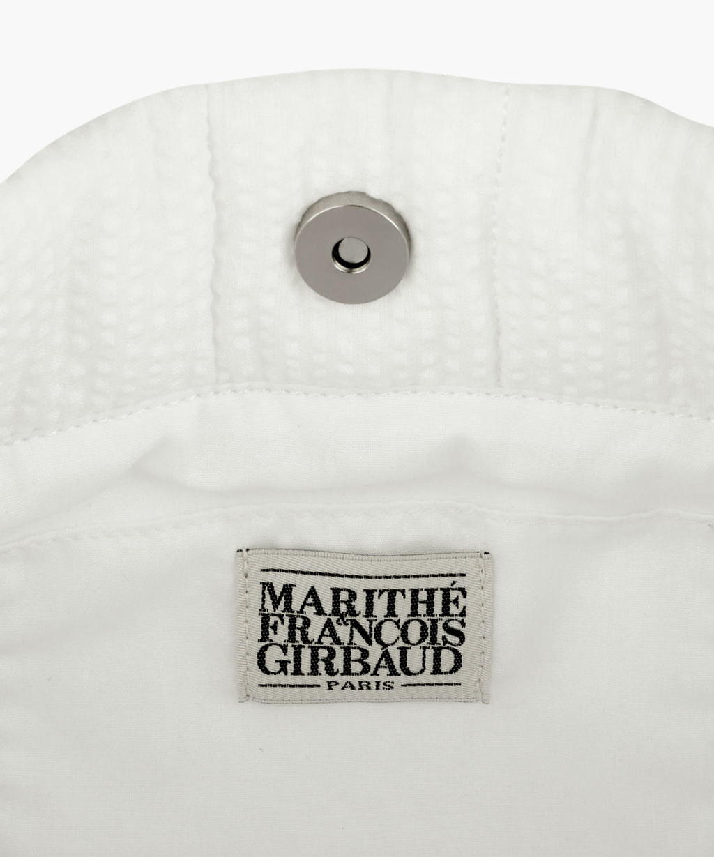 Marithe & Francois Girbaud - Classic Logo Seersucker Padding Bag (Off White) product image 5 | TRAB K-Fashion Australia