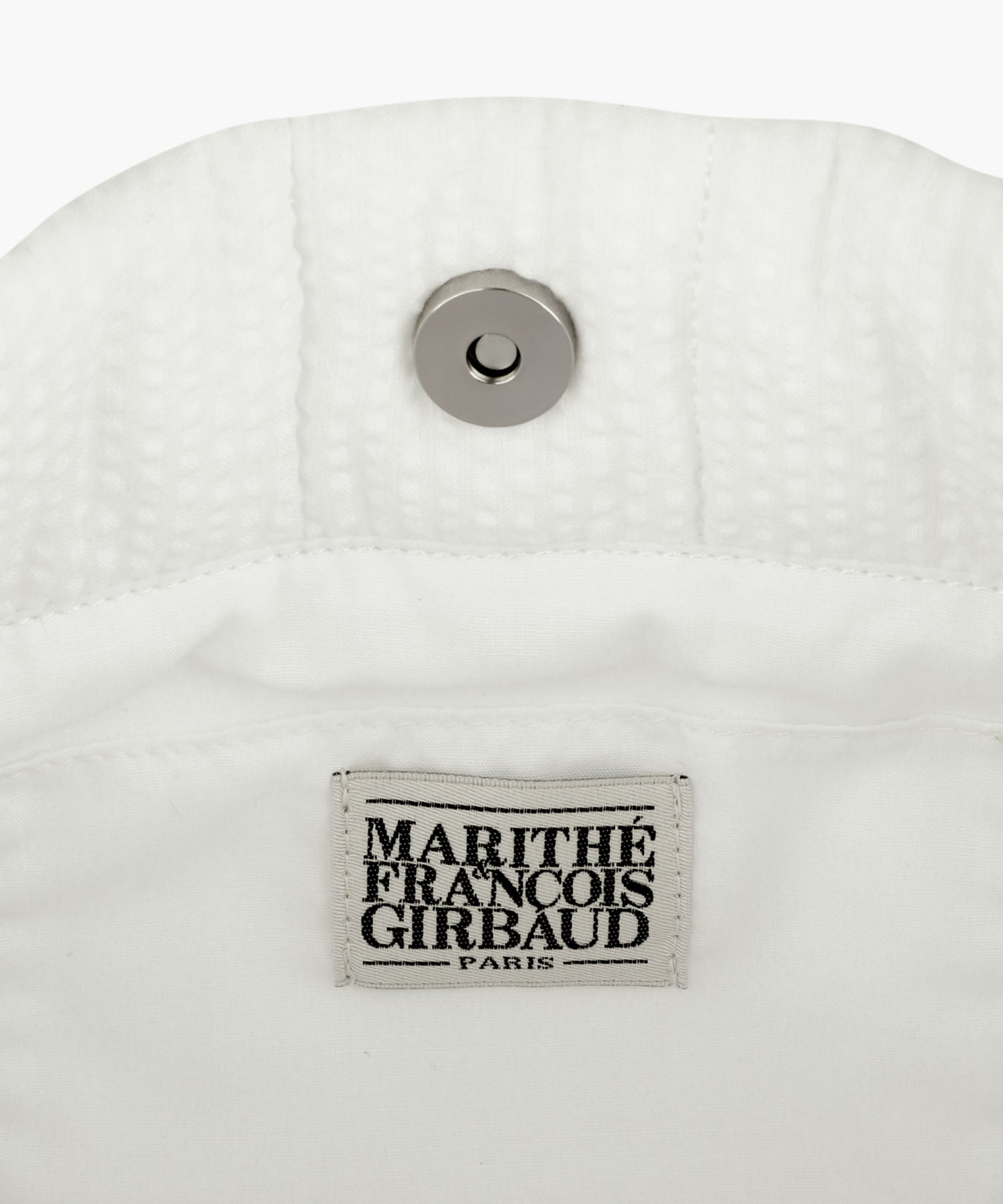 Marithe & Francois Girbaud - Classic Logo Seersucker Padding Bag (Off White) product image 5 | TRAB K-Fashion Australia