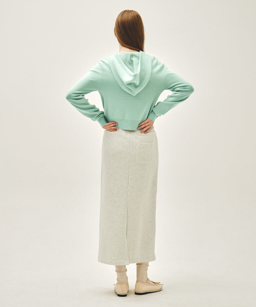 Marithe & Francois Girbaud - Classic Logo Sweat Long Skirt (Oatmeal) product image 5 | TRAB K-Fashion Australia