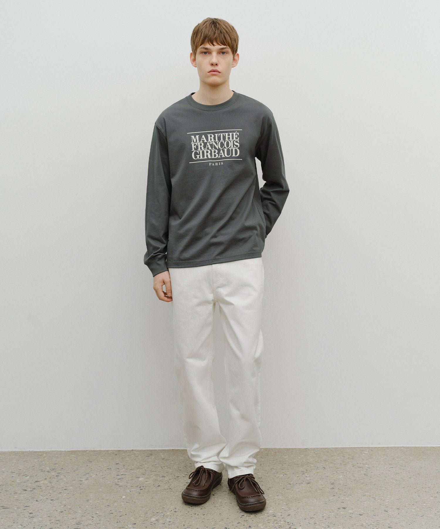 Marithe & Francois Girbaud - Classic Logo Long Sleeve (Charcoal) product image 5 | TRAB K-Fashion Australia