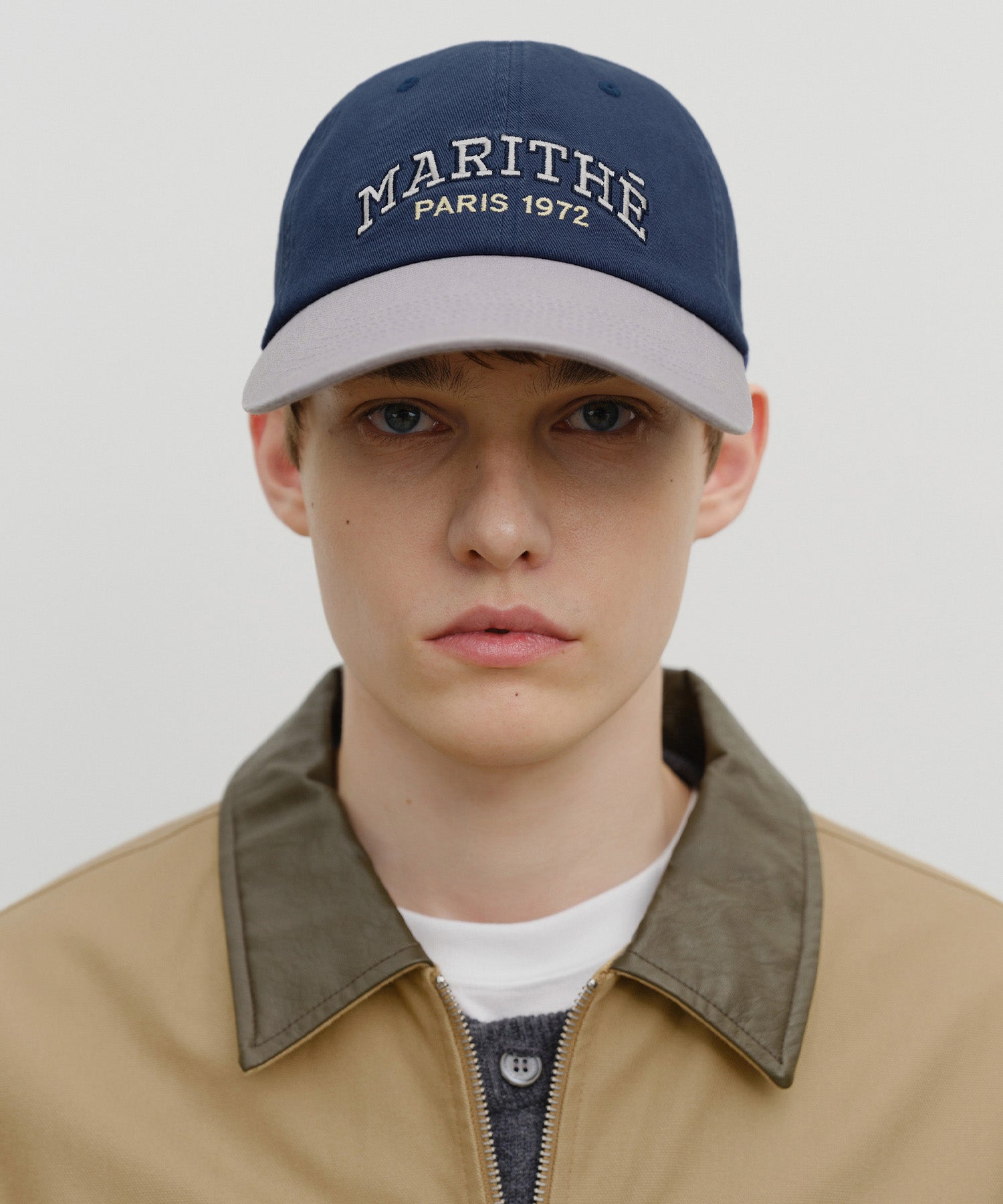 Marithe & Francois Girbaud - Arch Regular Logo Color Block Cap (Gray) product image 5 | TRAB K-Fashion Australia