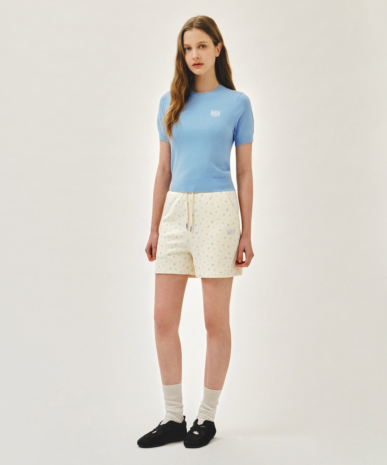 Marithe & Francois Girbaud - Small Classic Logo Half Knit Pullover (Sky Blue) product image 5 | TRAB K-Fashion Australia