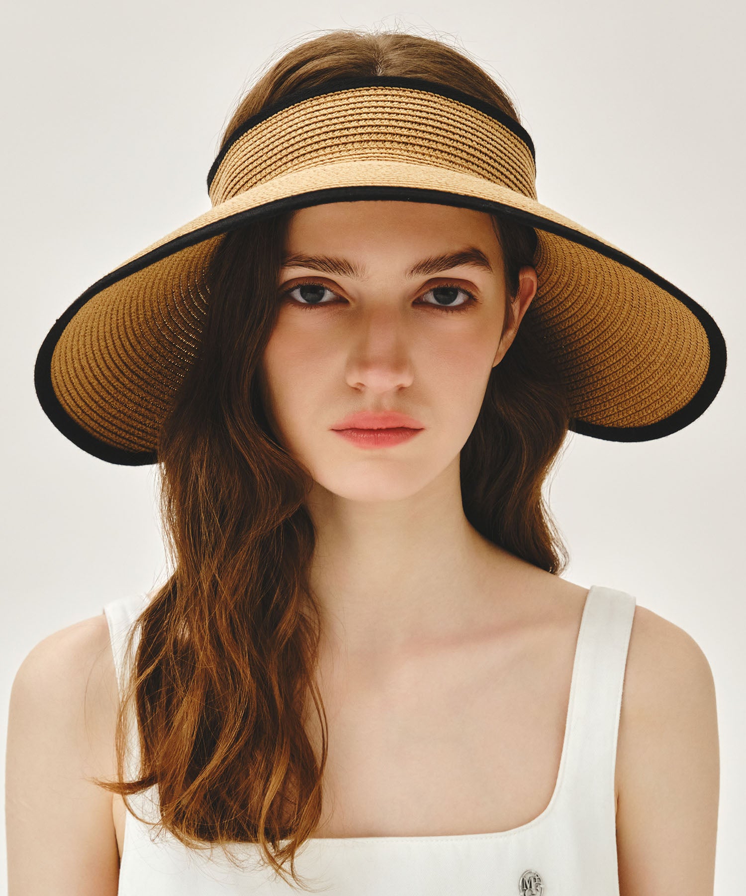 Marithe & Francois Girbaud - Circle Logo Wide Sun Visor (Black) product image 5 | TRAB K-Fashion Australia