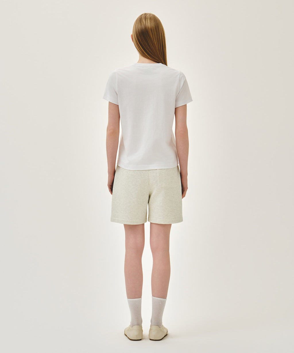Marithe & Francois Girbaud - Classic Logo Sweat Shorts (Oatmeal) product image 7 | TRAB K-Fashion Australia