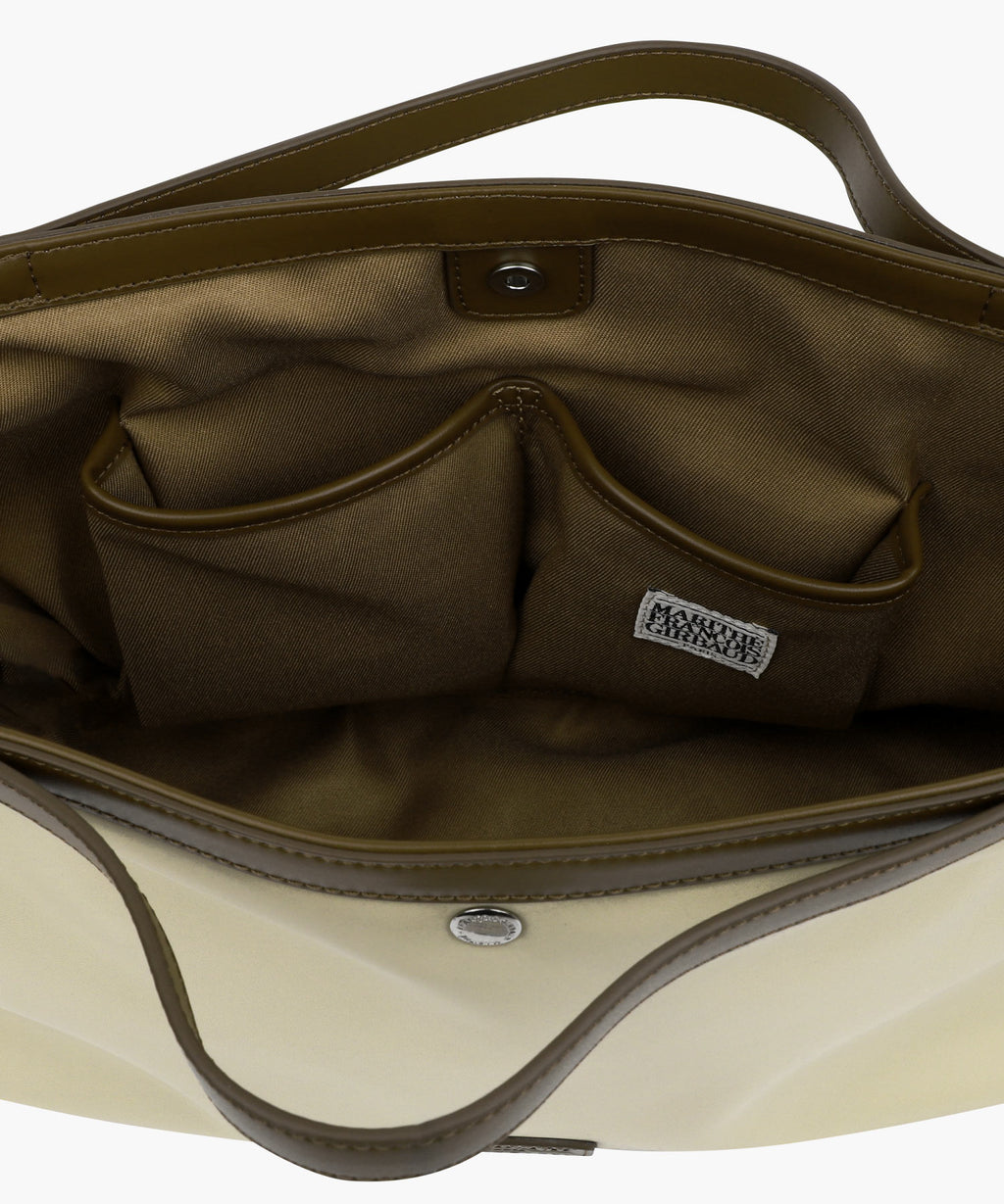 Marithe & Francois Girbaud - Classic Logo Tote Bag (Light Beige) product image 5 | TRAB K-Fashion Australia