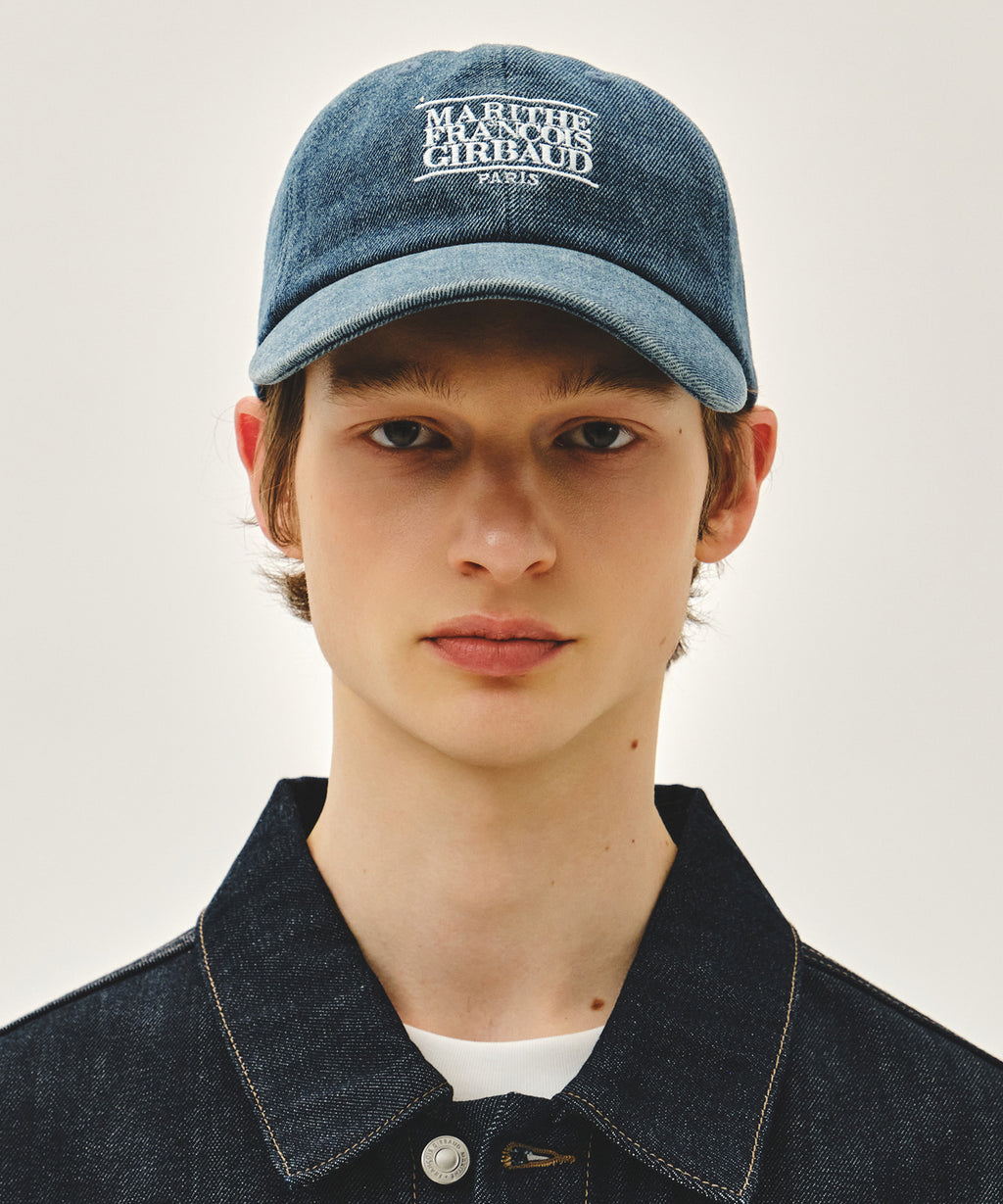 Marithe & Francois Girbaud - Denim Washing Small Classic Logo Covered Cap (Blue) product image 5 | TRAB K-Fashion Australia