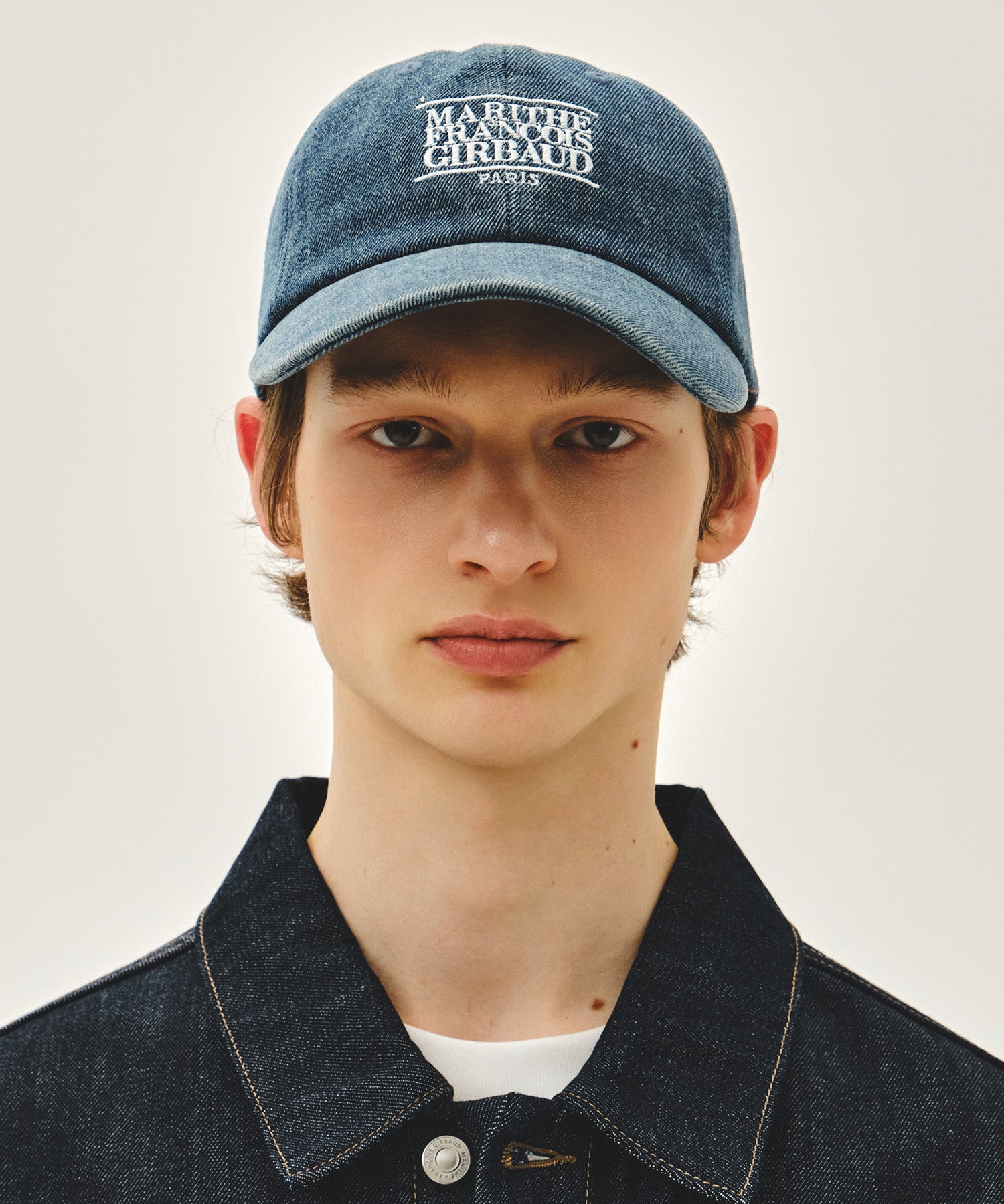 Marithe & Francois Girbaud - Denim Washing Small Classic Logo Covered Cap (Blue) product image 5 | TRAB K-Fashion Australia