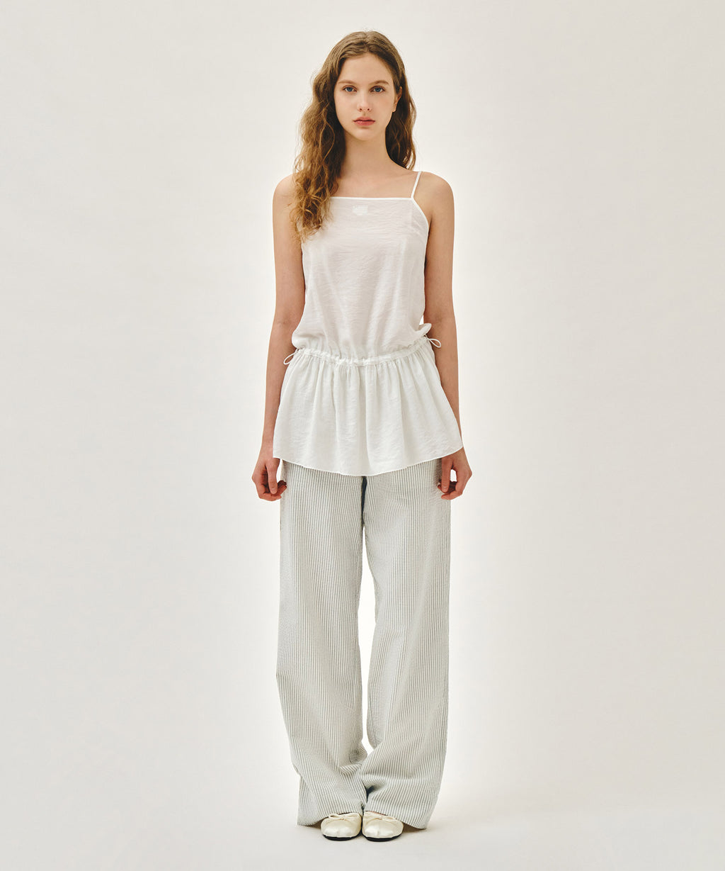 Marithe & Francois Girbaud - Shirring Sleeveless Dress (White) product image 5 | TRAB K-Fashion Australia