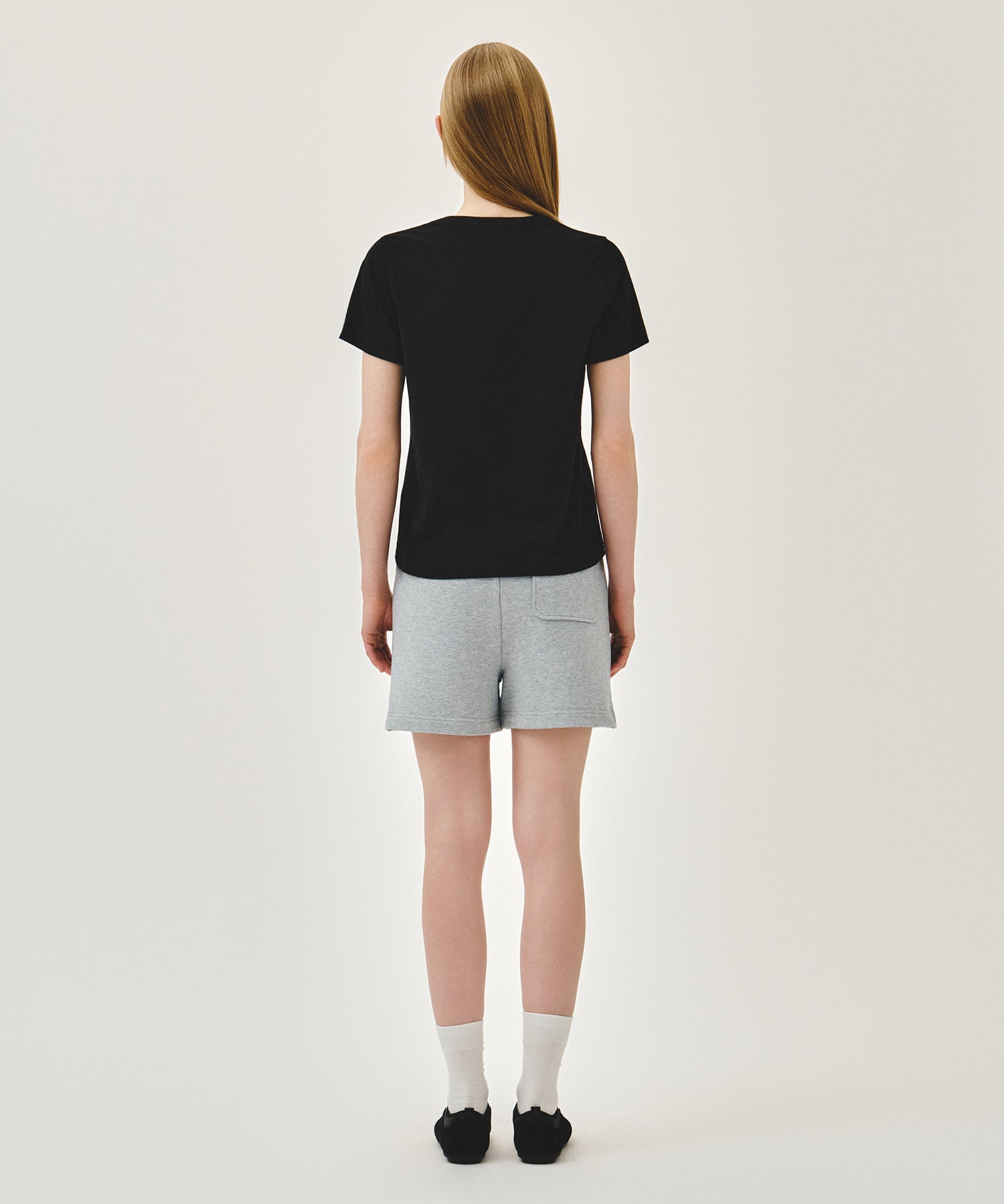 Marithe & Francois Girbaud - Vintage Classic Logo Sweat Shorts (Heather Gray) product image 5 | TRAB K-Fashion Australia
