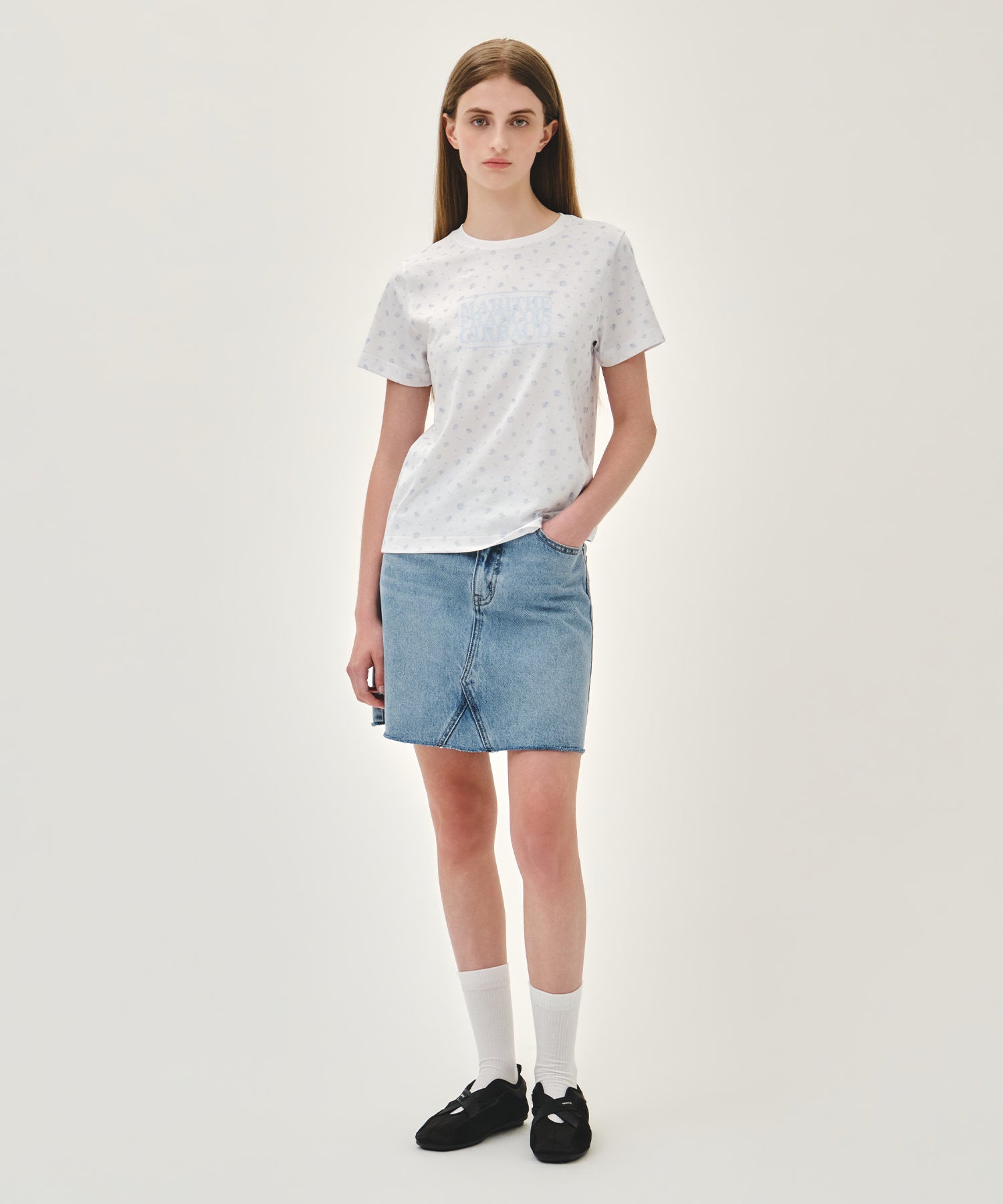 Marithe & Francois Girbaud - [Pre-order – Ships 23 Jun] Classic Logo Tee (Flower) product image 5 | TRAB K-Fashion Australia