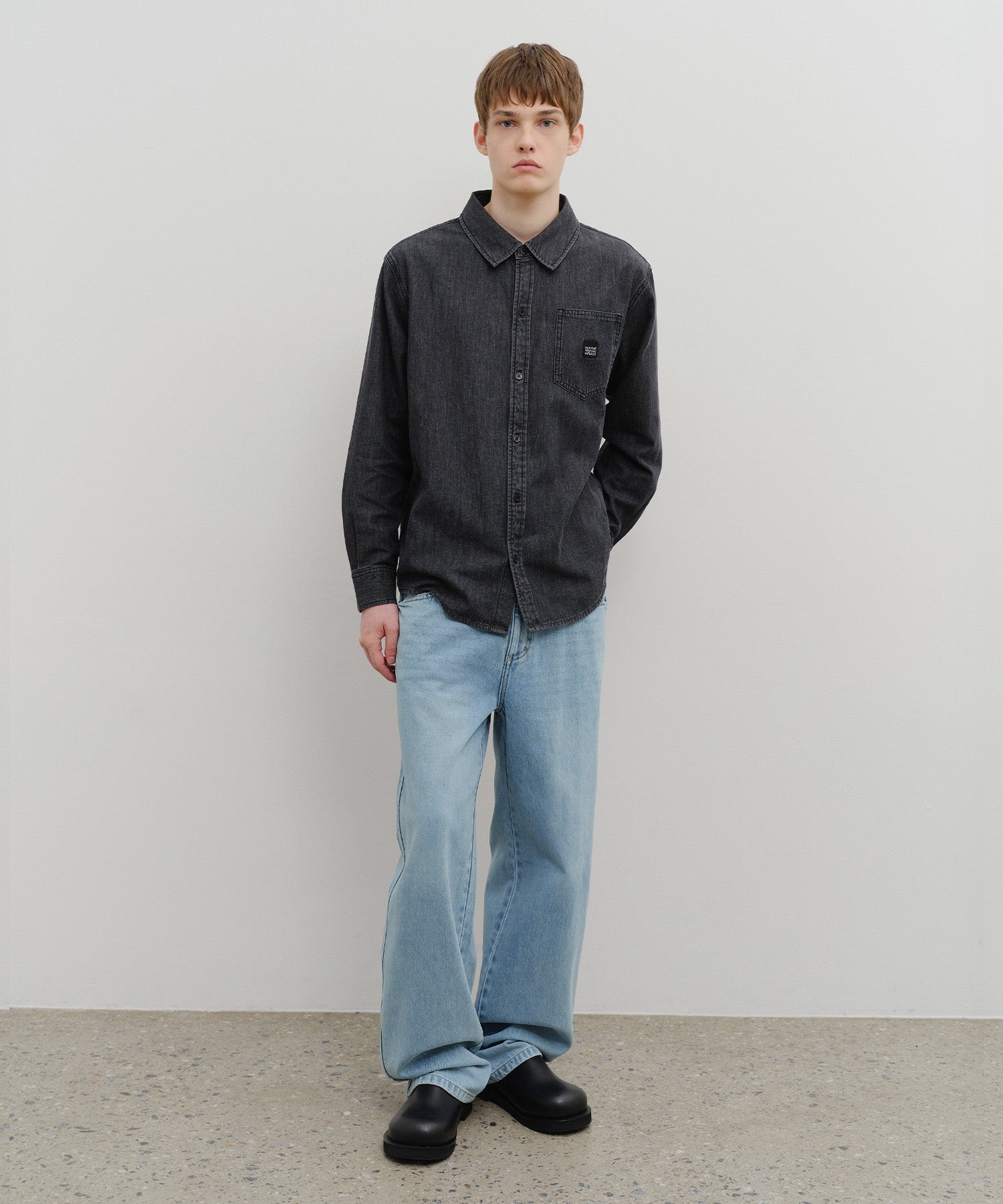 Marithe & Francois Girbaud - Logo Denim Shirt (Black) product image 5 | TRAB K-Fashion Australia