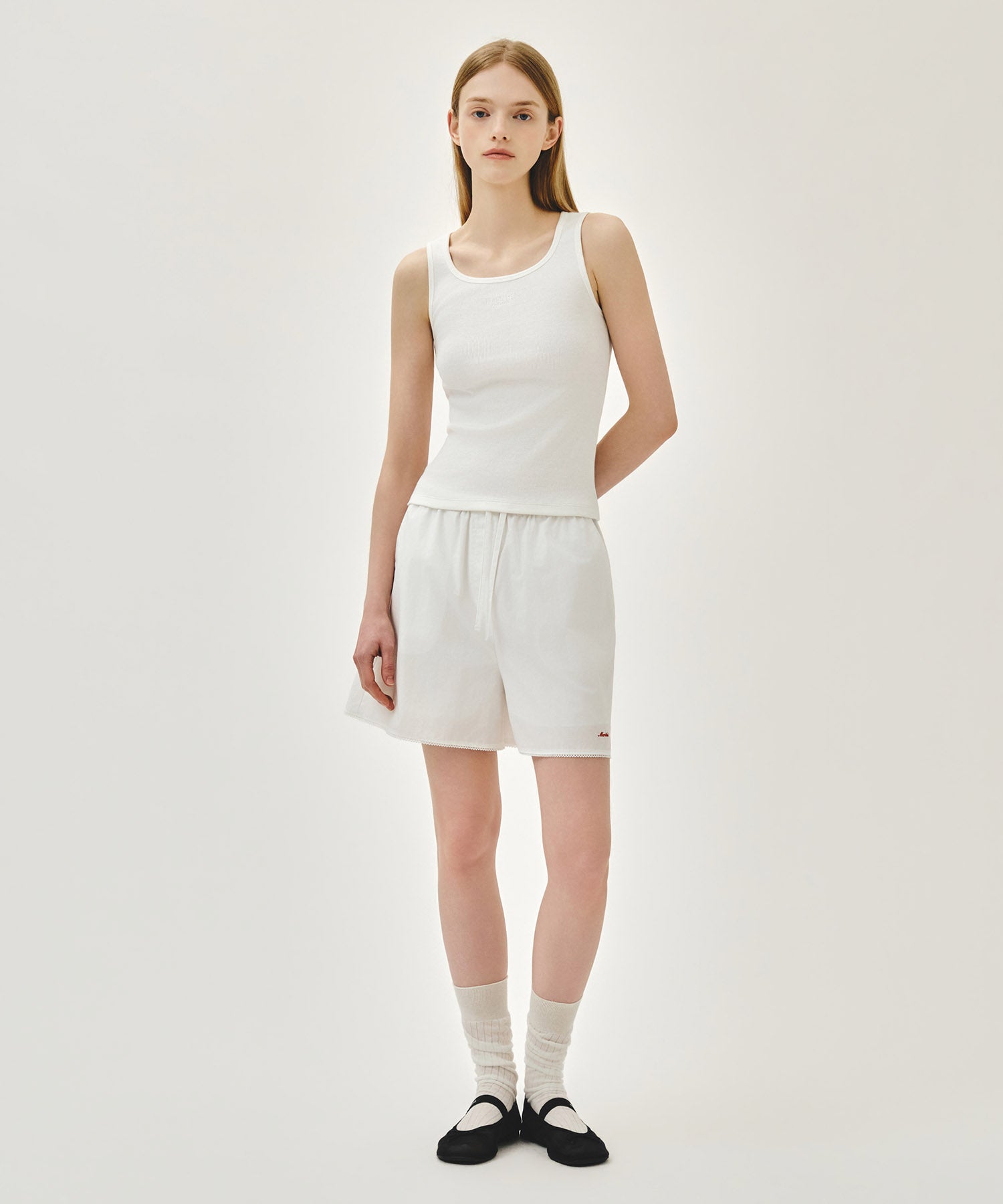 Marithe & Francois Girbaud - Regular Logo Sleeveless (White) product image 5 | TRAB K-Fashion Australia