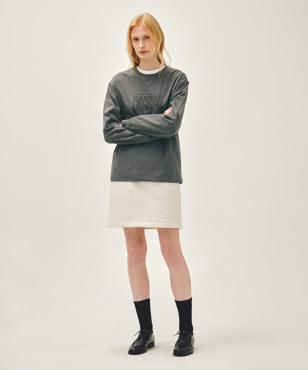 Marithe & Francois Girbaud - Crack Classic Logo Long Sleeve Tee (Charcoal) product image 5 | TRAB K-Fashion Australia