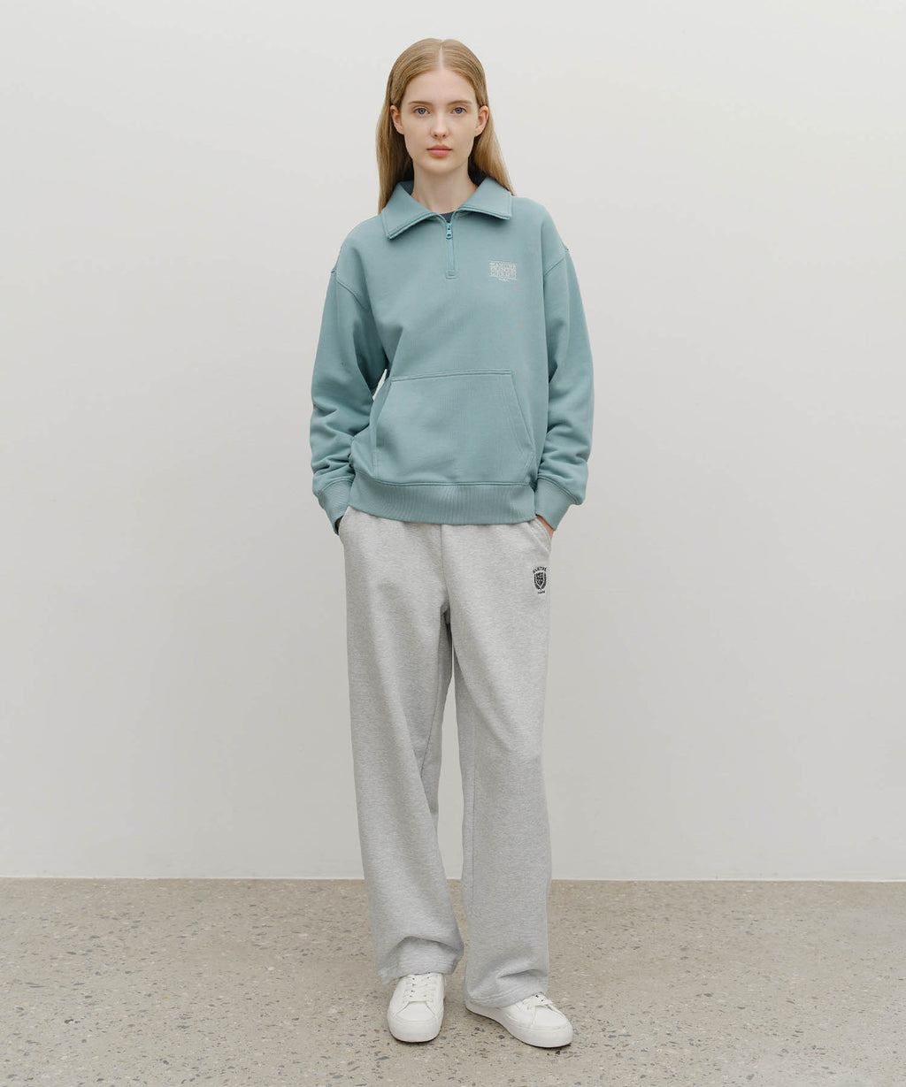Marithe & Francois Girbaud - Classic Logo Half Zipup Sweatshirt (Mint Gray) product image 5 | TRAB K-Fashion Australia