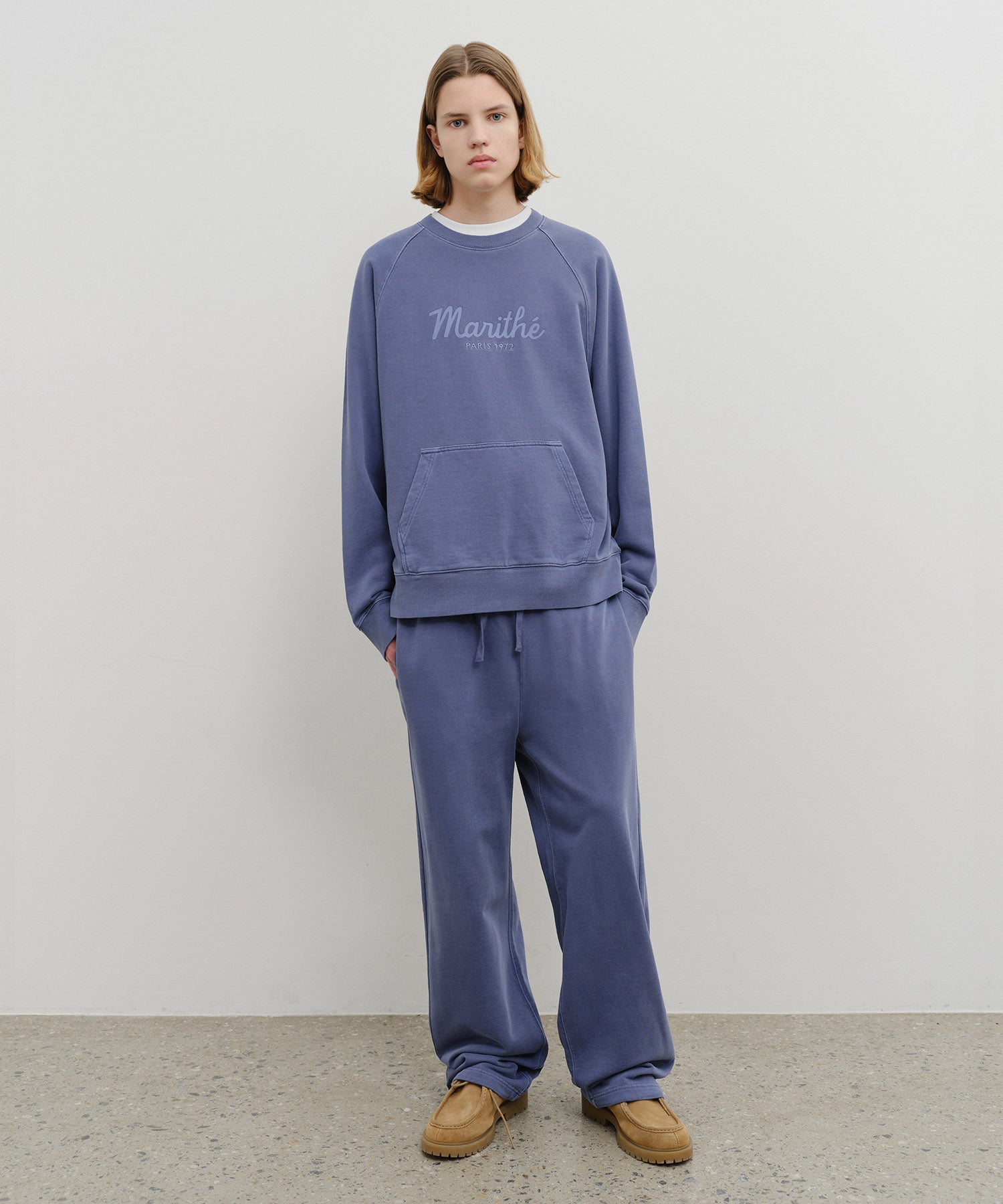 Marithe & Francois Girbaud - Garment Dyed Oversized Sweatshirt (Navy) product image 8 | TRAB K-Fashion Australia