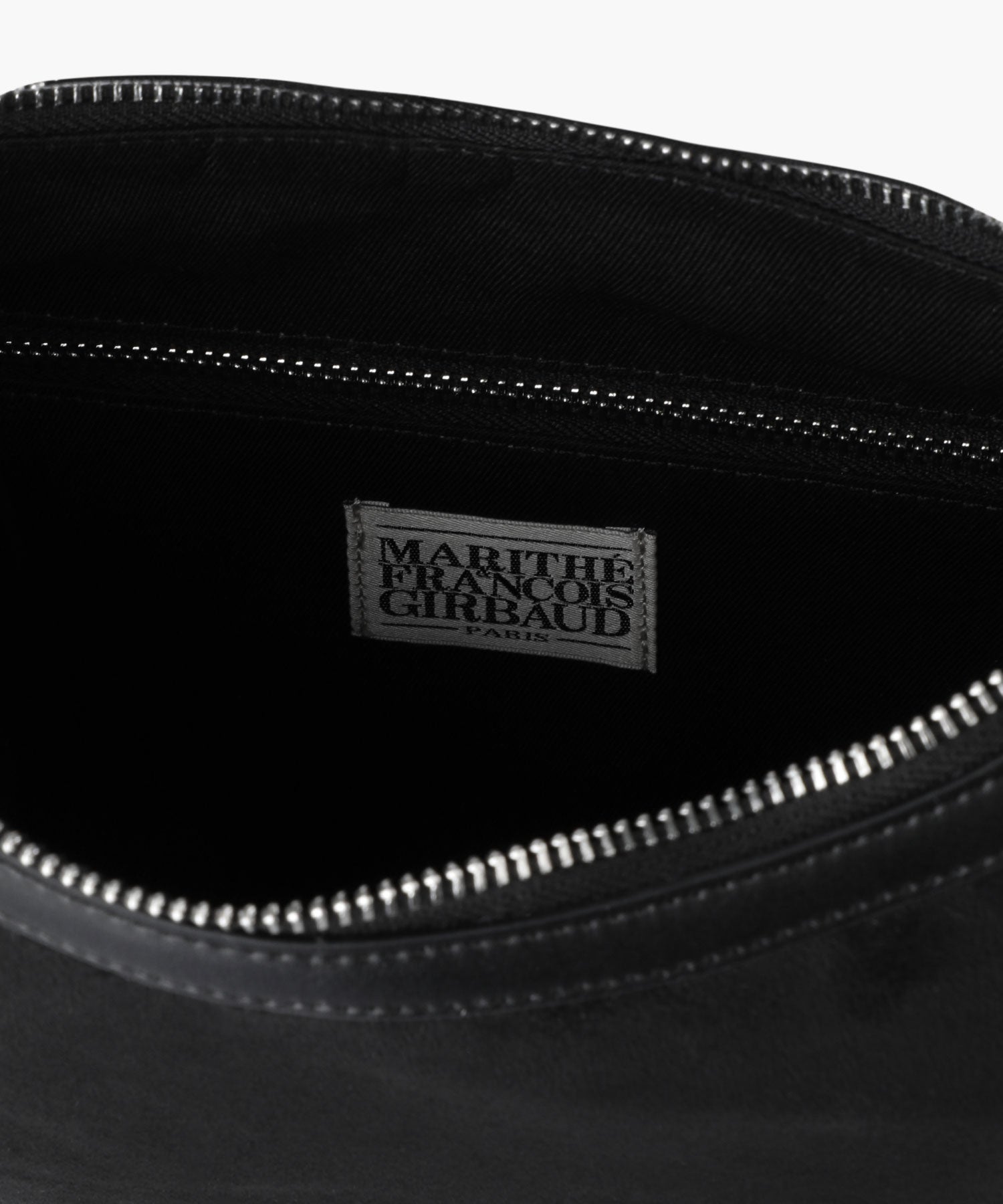Marithe & Francois Girbaud - Classic Logo Round Suede Shoulder Bag (Black) product image 5 | TRAB K-Fashion Australia