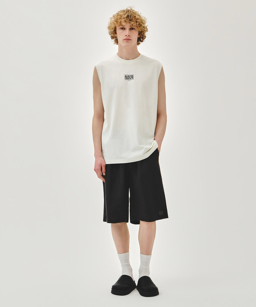 Marithe & Francois Girbaud - Sorona Cool Small Classic Logo Sleeveless (Ivory) product image 5 | TRAB K-Fashion Australia