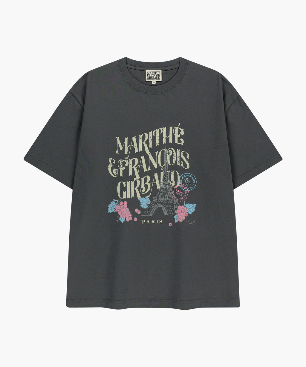 Marithe & Francois Girbaud - Vintage Eiffel Tower Logo Oversized Tee (Charcoal) product image 5 | TRAB K-Fashion Australia