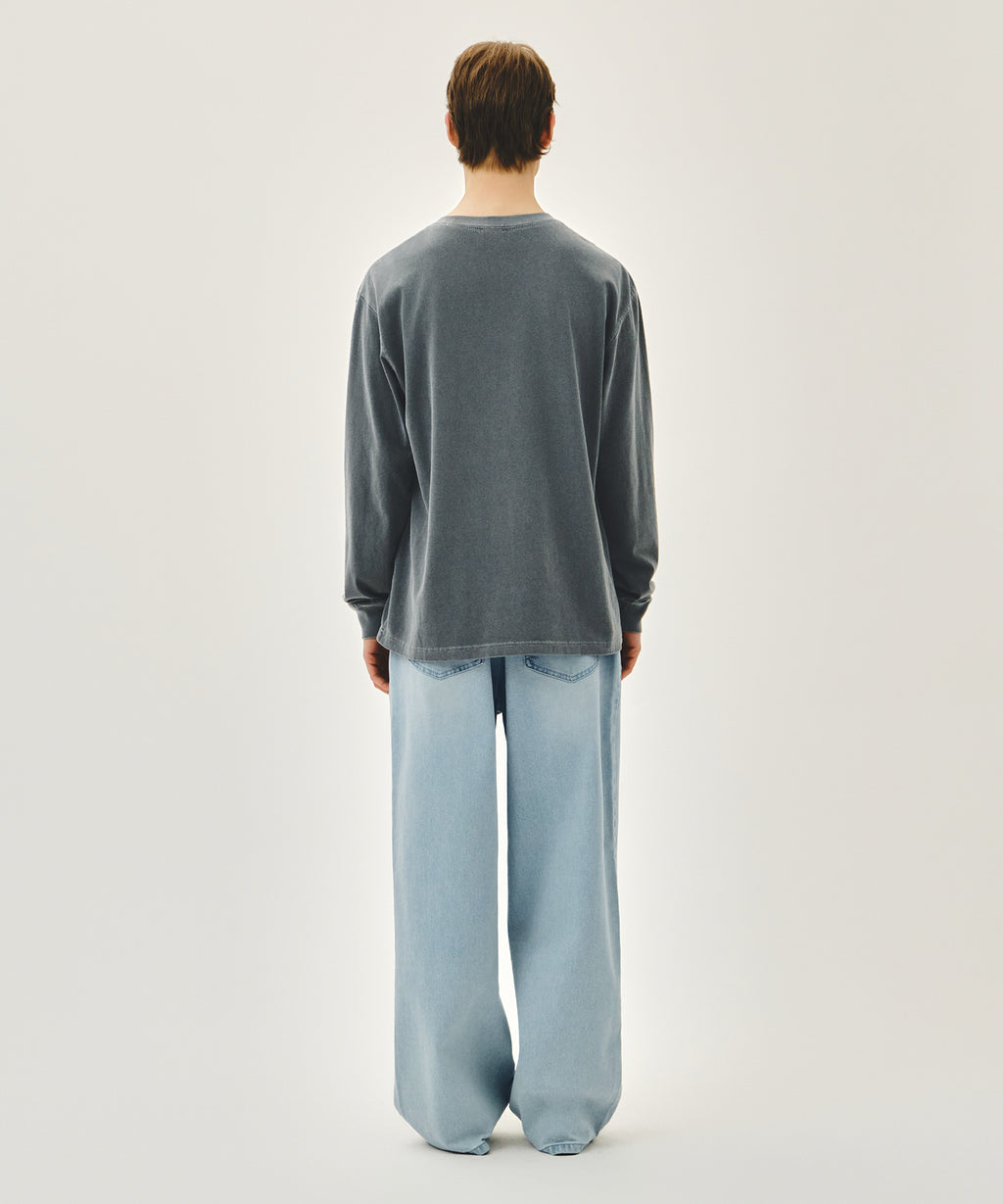 Marithe & Francois Girbaud - New M Low-waist Tuck Wide Denim Pants (Light Blue) product image 5 | TRAB K-Fashion Australia