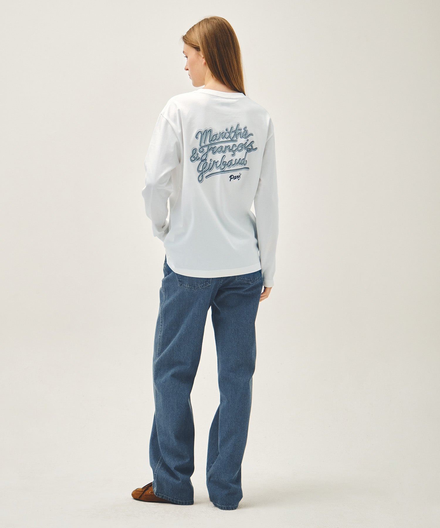 Marithe & Francois Girbaud - High Straight Stripe Denim Pants (Blue) product image 5 | TRAB K-Fashion Australia