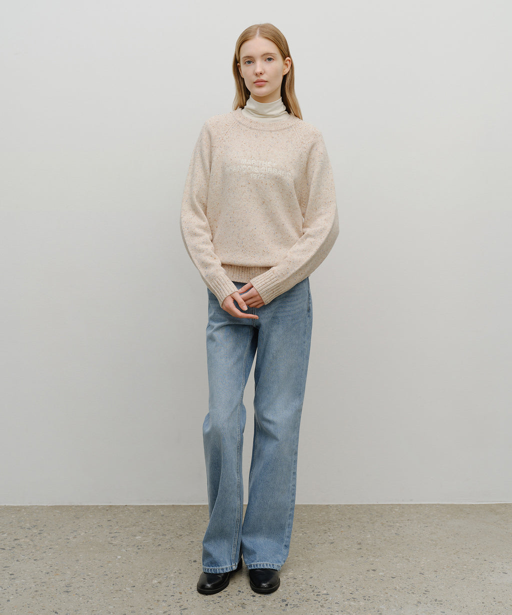 Marithe & Francois Girbaud - Lettering Logo Knit Pullover (Beige) product image 7 | TRAB K-Fashion Australia