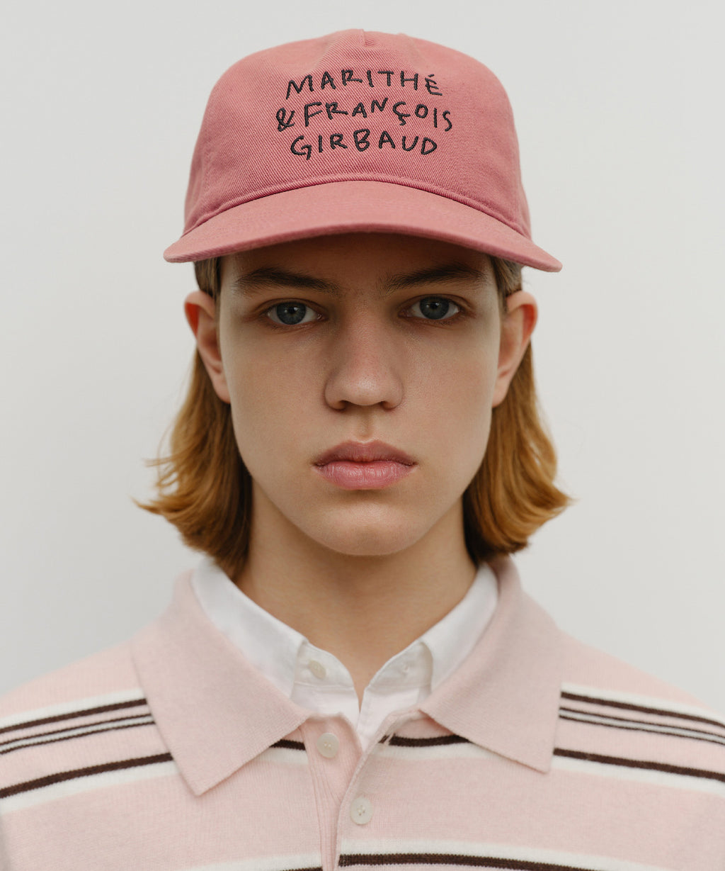 Marithe & Francois Girbaud - Doodle Typo 5panel Covered Cap (Dark Pink) product image 5 | TRAB K-Fashion Australia