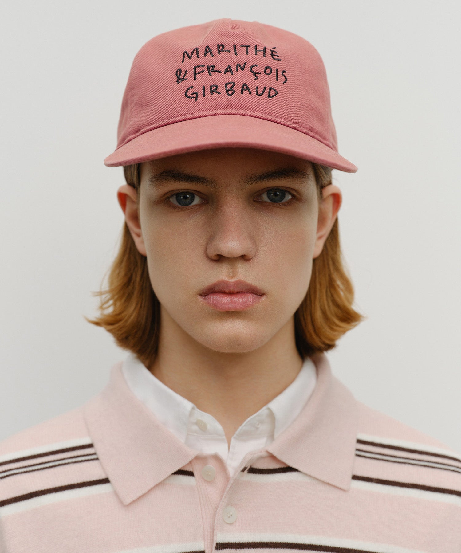 Marithe & Francois Girbaud - Doodle Typo 5panel Covered Cap (Dark Pink) product image 5 | TRAB K-Fashion Australia