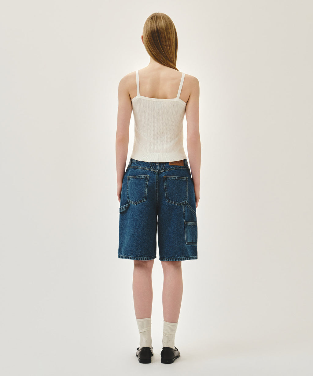 Marithe & Francois Girbaud - Carpenter Denim Shorts (Blue) product image 5 | TRAB K-Fashion Australia