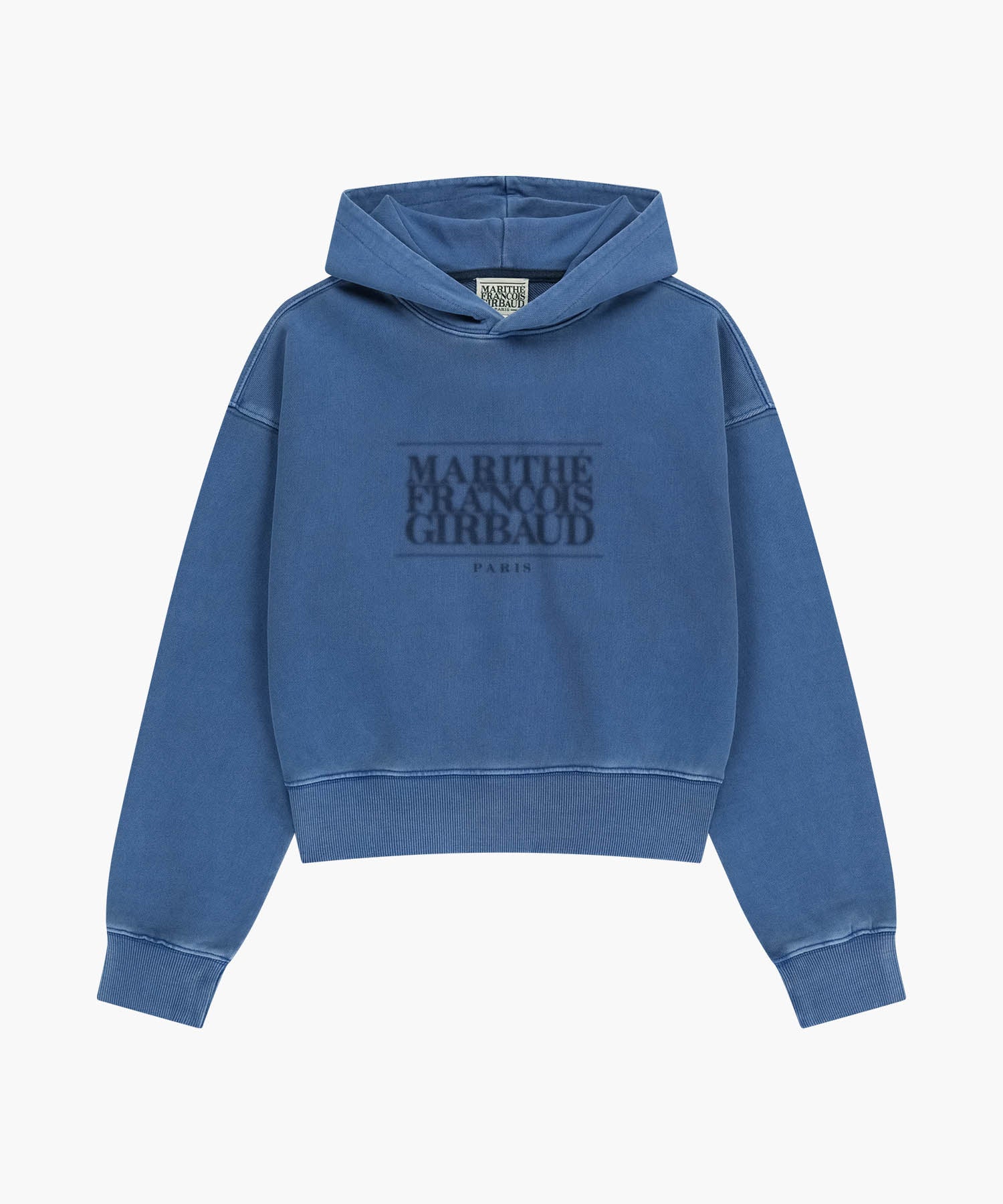 Marithe & Francois Girbaud - Shadow Classic Logo Dyeing Crop Hoodie (Blue) product image 5 | TRAB K-Fashion Australia