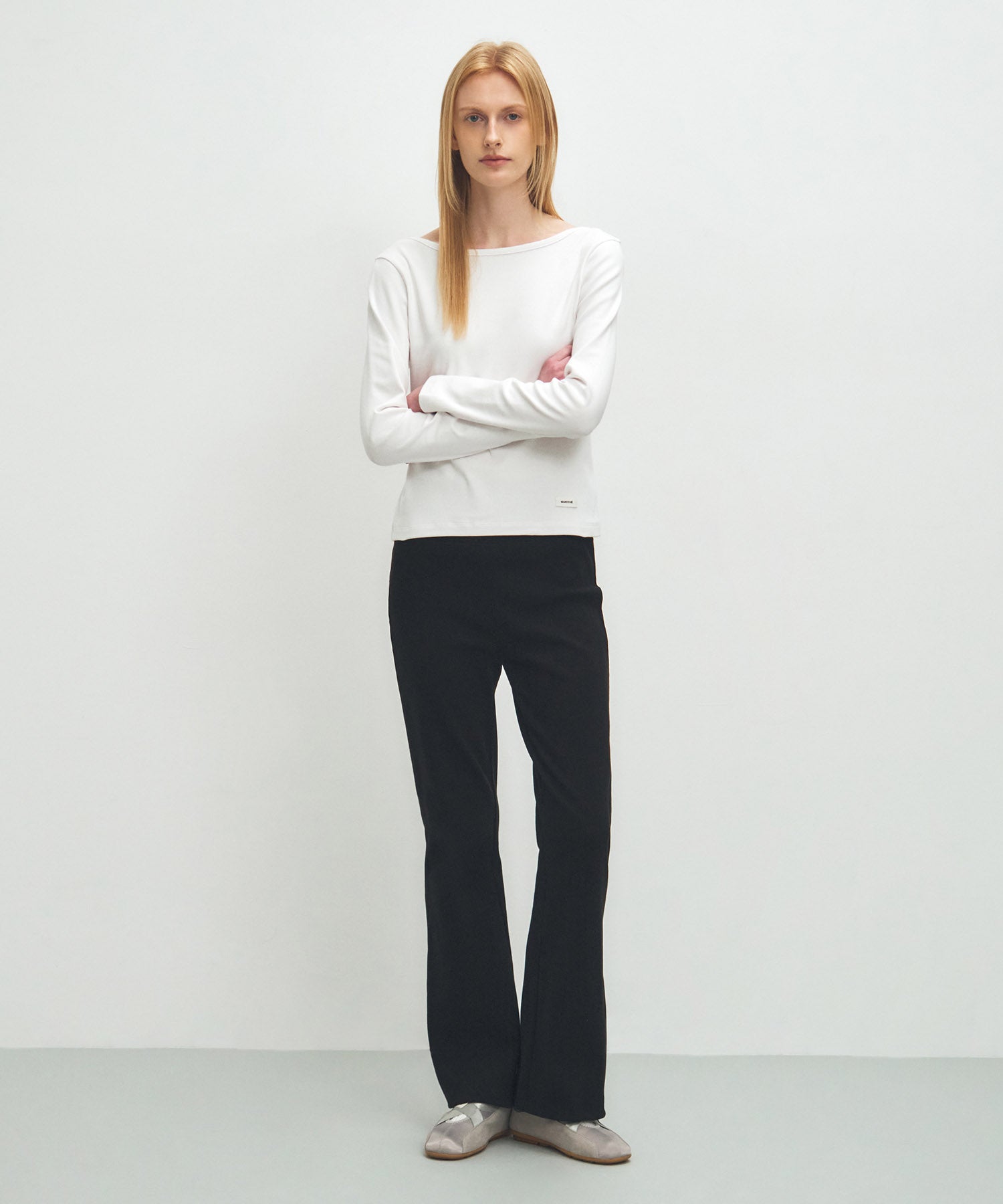 Marithe & Francois Girbaud - Basic Scoop Back Long Sleeve (White) product image 5 | TRAB K-Fashion Australia