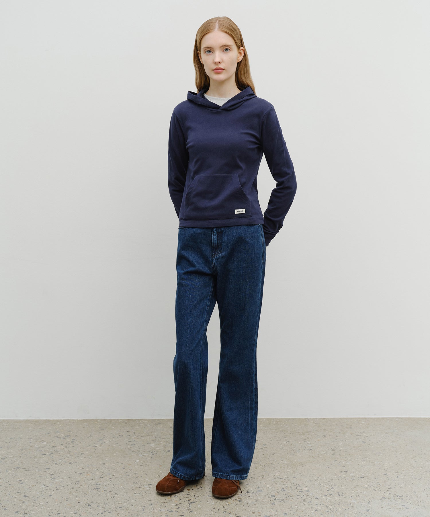 Marithe & Francois Girbaud - Basic Hoodie Long Sleeve (Navy) product image 5 | TRAB K-Fashion Australia