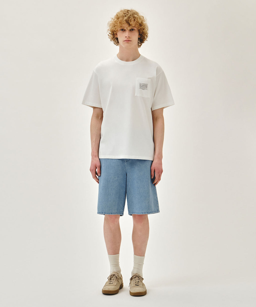 Marithe & Francois Girbaud - Doodle Classic Logo Pocket Tee (White) product image 5 | TRAB K-Fashion Australia