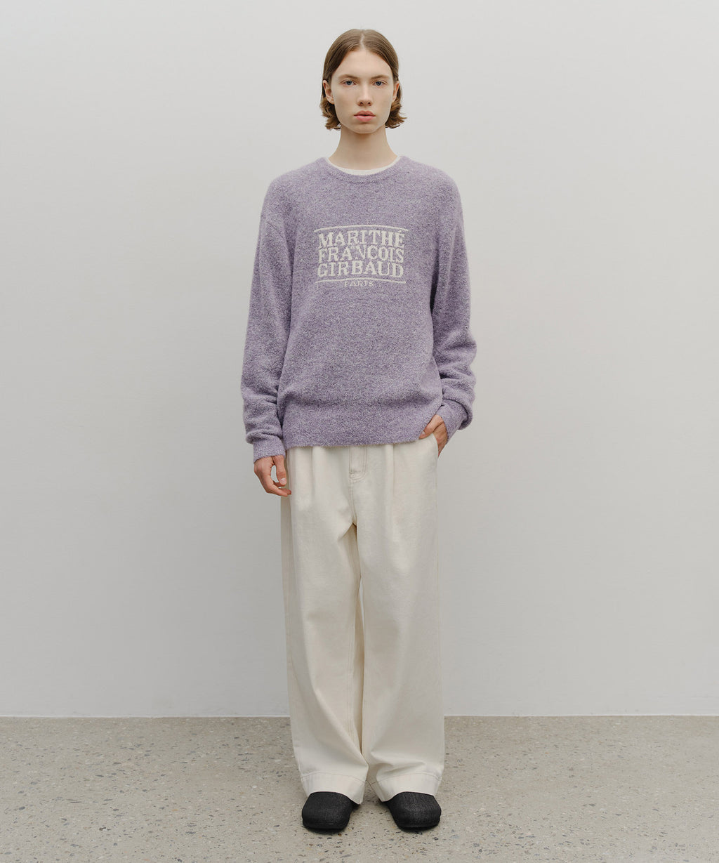 Marithe & Francois Girbaud - Boucle Classic Logo Knit Pullover (Light Purple) product image 5 | TRAB K-Fashion Australia
