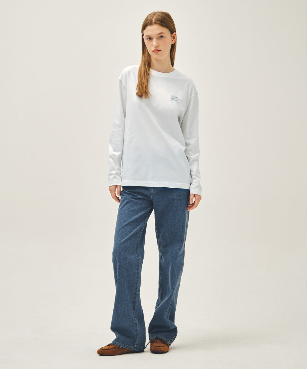 Marithe & Francois Girbaud - Back Drawing Logo Long Sleeve Tee (White) product image 5 | TRAB K-Fashion Australia