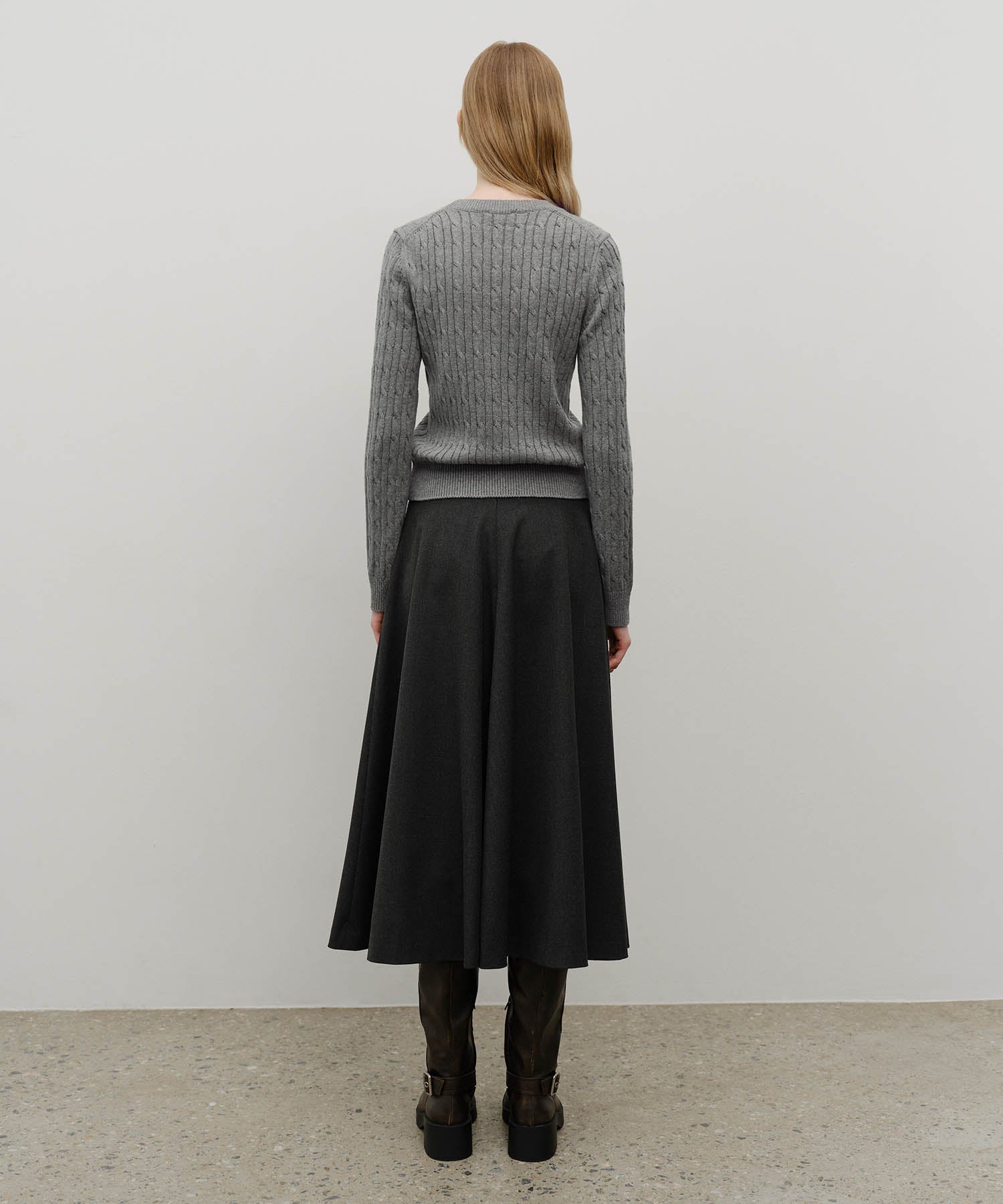 Marithe & Francois Girbaud - Long Flare Skirt (Charcoal) product image 5 | TRAB K-Fashion Australia