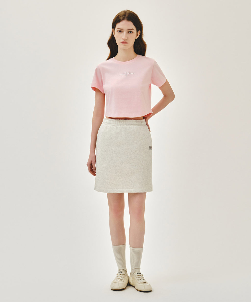 Marithe & Francois Girbaud - Silver Lettering Crop Tee (Pink) product image 5 | TRAB K-Fashion Australia